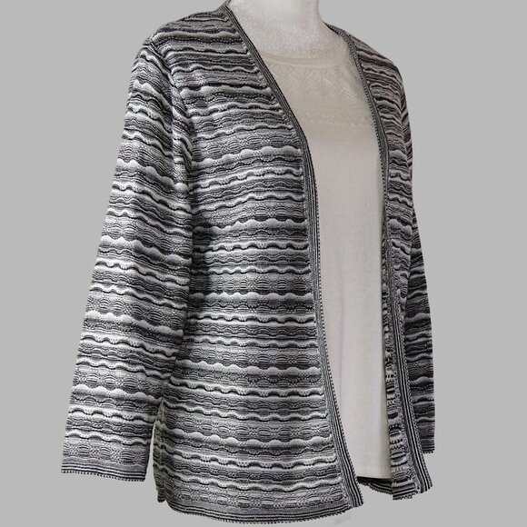Alfred Dunner Classic Women's Summer Set Cardigan Sweater Size PXL (C524) - Picture 3 of 6